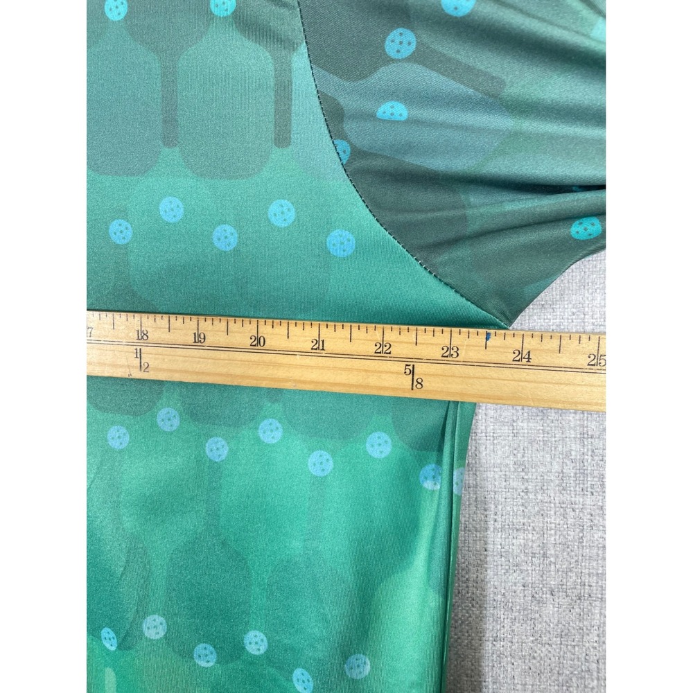 Yatta Golf Mens XL Green‎ Pickleball Paddle Print Polo Shirt Short Sleeve - Picture 8 of 8